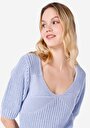 thumb-Afficher les détails de Tricot Violet Slim Fit  Femme