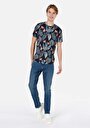 thumb-Afficher les détails de T-shirt À Manches Courtes Marine Regular Fit Imprimé Homme