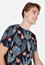 thumb-Afficher les détails de T-shirt À Manches Courtes Marine Regular Fit Imprimé Homme