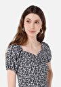 thumb-Afficher les détails de T-shirt À Manches Courtes Noir Slim Fit  Femme