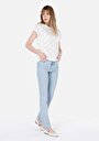 thumb-Afficher les détails de T-shirt À Manches Courtes Blanc Regular Fit Droit Femme