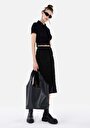 thumb-Afficher les détails de T-shirt À Manches Courtes Noir Slim Fit Droit Femme