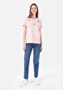 thumb-Afficher les détails de T-shirt À Manches Courtes Rose Regular Fit Imprimé Femme