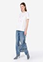 thumb-Afficher les détails de T-shirt À Manches Courtes Blanc Regular Fit Imprimé Femme