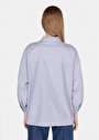 thumb-Afficher les détails de Chemise À Manches Longues Bleu Relaxed Fit Rayé Uni Femme