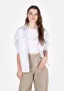 thumb-Afficher les détails de Chemise À Manches Longues Blanc Regular Fit Rayé Popeline Femme