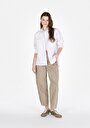 thumb-Afficher les détails de Chemise À Manches Longues Blanc Regular Fit Rayé Popeline Femme