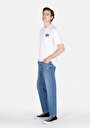 thumb-Afficher les détails de 046 Marco Pantalon  Straight Leg Medium Rise En Jean Loose Straight Fit Homme