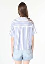 thumb-Afficher les détails de Chemise À Manches Courtes Bleu  Regular Fit Femme