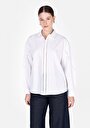 thumb-Afficher les détails de Chemise À Manches Longues Blanc Regular Fit Droit Popeline Femme