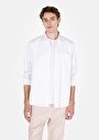 thumb-Afficher les détails de Chemise À Manches Longues Blanc Regular Fit Droit Popeline Homme