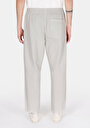 thumb-Afficher les détails de Pantalon Vert Loose Leg Medium Rise En Gabardine Relaxed Fit Homme