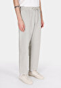 thumb-Afficher les détails de Pantalon Vert Loose Leg Medium Rise En Gabardine Relaxed Fit Homme