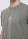 thumb-Afficher les détails de T-shirt À Manches Courtes Kaki Regular Fit Droit Homme