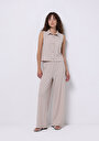 thumb-Afficher les détails de Pantalon De Survêtement Beige Regular Fit Femme