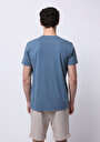 thumb-Afficher les détails de T-shirt À Manches Courtes Bleu Regular Fit Droit Homme