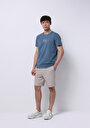 thumb-Afficher les détails de T-shirt À Manches Courtes Bleu Regular Fit Droit Homme