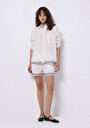 thumb-Afficher les détails de Short Blanc Regular Fit Femme