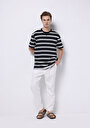 thumb-Afficher les détails de T-shirt À Manches Courtes Marine Comfort Fit Rayé Homme