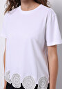 thumb-Afficher les détails de T-shirt À Manches Courtes Blanc Regular Fit Droit Femme