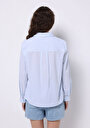 thumb-Afficher les détails de Chemise À Manches Longues Bleu Regular Fit Rayé Uni Femme