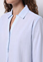 thumb-Afficher les détails de Chemise À Manches Longues Bleu Regular Fit Rayé Uni Femme