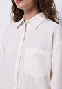 thumb-Afficher les détails de Chemise À Manches Longues Blanc Regular Fit Brodé Uni Femme
