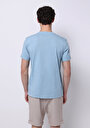 thumb-Afficher les détails de T-shirt À Manches Courtes Bleu Regular Fit Droit Homme