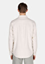 thumb-Afficher les détails de Chemise À Manches Longues Beige Relaxed Fit Droit Lin Homme