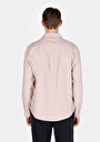 thumb-Afficher les détails de Chemise À Manches Longues Rose Relaxed Fit Droit Lin Homme