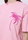 thumb-Afficher les détails de T-shirt À Manches Courtes Rose Regular Fit Imprimé Femme