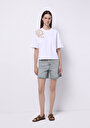 thumb-Afficher les détails de T-shirt À Manches Courtes Blanc Regular Fit Brodé Femme