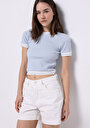thumb-Afficher les détails de Tricoter Bleu Slim Fit  Femme