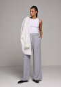 thumb-Afficher les détails de Pantalon Bleu Wide Leg Low Rise En Uni Regular Fit Femme