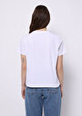 thumb-Afficher les détails de T-shirt À Manches Courtes Blanc Regular Fit Brodé Femme