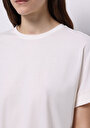 thumb-Afficher les détails de T-shirt À Manches Courtes Ecru Regular Fit Droit Femme