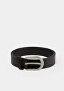 thumb-Afficher les détails de Ceinture Noir Modern Fit Femme