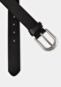 thumb-Afficher les détails de Ceinture Noir Modern Fit Femme