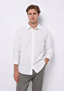 thumb-Afficher les détails de Chemise À Manches Longues Blanc Regular Fit Droit Ratière Homme
