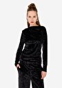 thumb-Afficher les détails de T-shirt À Manches Longues Noir Slim Fit  Femme