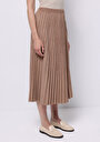 thumb-Afficher les détails de Jupe Marron Regular Fit Droit  Mdi Femme