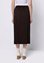 thumb-Afficher les détails de Jupe Marron Regular Fit Droit  Mdi Femme