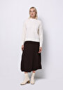 thumb-Afficher les détails de Jupe Marron Regular Fit Droit  Mdi Femme