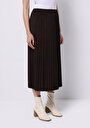 thumb-Afficher les détails de Jupe Marron Regular Fit Droit  Mdi Femme