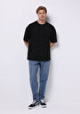 thumb-Afficher les détails de T-shirt À Manches Courtes Noir Oversize Fit Droit Homme