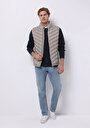thumb-Afficher les détails de Gilet Beige Slim Fit Homme