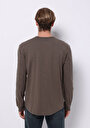 thumb-Afficher les détails de T-shirt À Manches Longues Marron Regular Fit  Homme