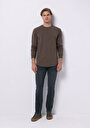 thumb-Afficher les détails de T-shirt À Manches Longues Marron Regular Fit  Homme