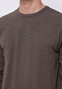 thumb-Afficher les détails de T-shirt À Manches Longues Marron Regular Fit  Homme
