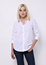 thumb-Afficher les détails de Chemise À Manches Longues Blanc Regular Fit Droit Uni Femme